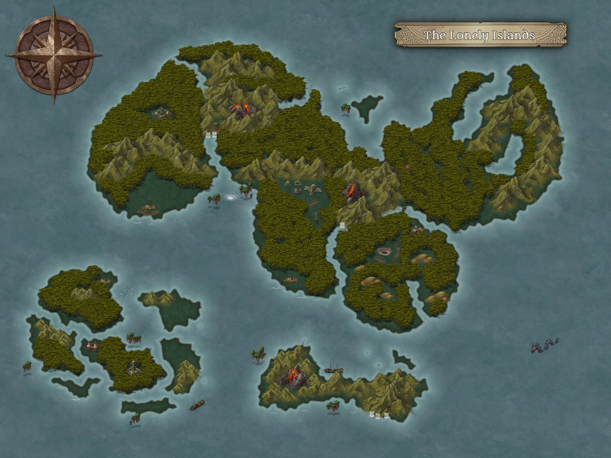 fantasy archipelago map