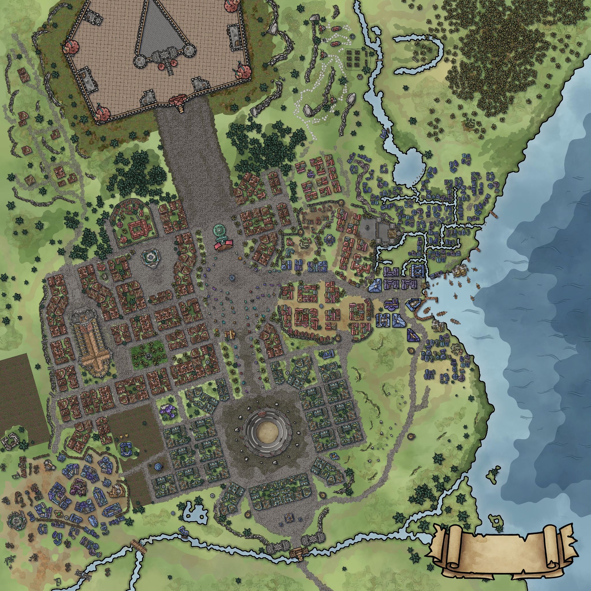 medieval port city map